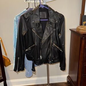 All saints black moto jacket